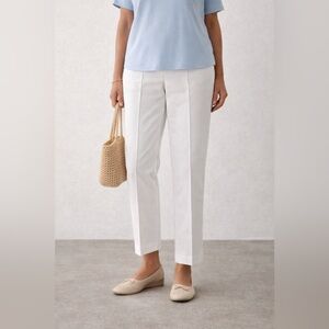 J. Jill White Ankle Pants Women’s Size 10 Pull On Stretch Straight Leg